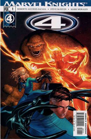 Marvel Knights 4 1 published by Marvel with cover art by Steve McNiven