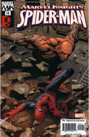 Marvel Knights Spider-Man 15 published by Marvel with cover art by Steve McNiven