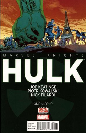 Marvel Knights: Hulk 1 published by Marvel with cover art by Piotr Kowalski