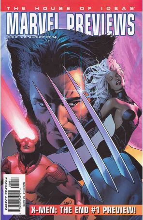 Marvel Previews 10 published by Marvel with cover art by Greg Land