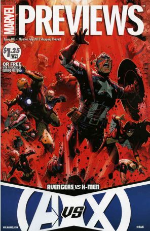 Marvel Previews 105 published by Marvel with cover art by Jim Cheung