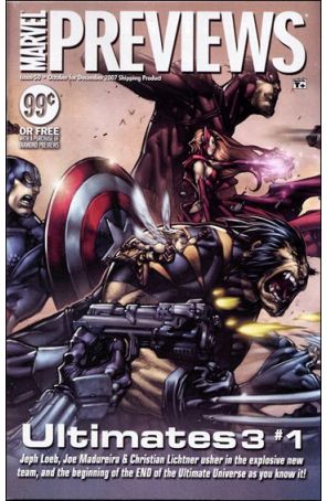 Marvel Previews 50 published by Marvel with cover art by Joe Madureira