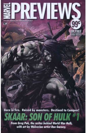 Marvel Previews 56 published by Marvel with cover art by Alex Ross