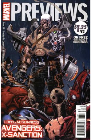 Marvel Previews 98 published by Marvel with cover art by Ed McGuinness