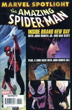 Marvel Spotlight: Spider-Man-Brand New Day 1 published by Marvel with cover art by John Romita Jr.