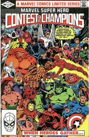 Marvel Super Hero Contest of Champions 1 published by Marvel with cover art by John Romita Jr.