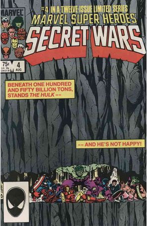 Marvel Super Heroes Secret Wars 4 published by Marvel with cover art by Bob Layton
