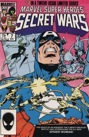 Marvel Super Heroes Secret Wars 7 published by Marvel with cover art by Bob Layton