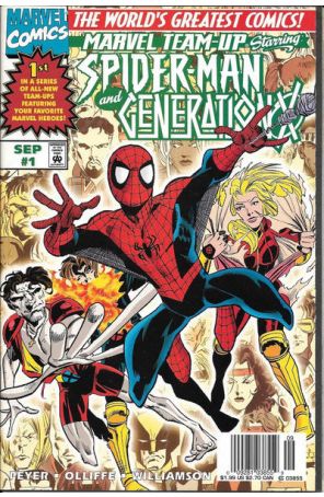 Marvel Team-Up (2nd Series) 1 (Newsstand) published by Marvel with cover art by Patrick Olliffe