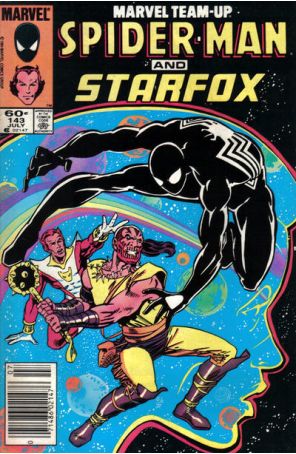 Marvel Team-Up 143 (Newsstand) published by Marvel with cover art by Greg Larocque