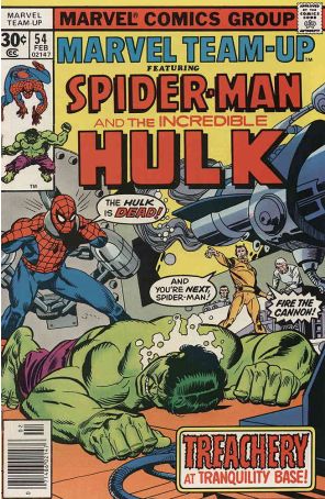 Marvel Team-Up 54 published by Marvel with cover art by Gil Kane