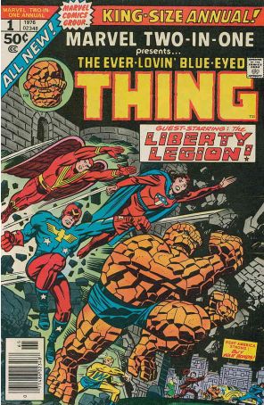 Marvel Two-In-One Annual 1 published by Marvel with cover art by Jack Kirby