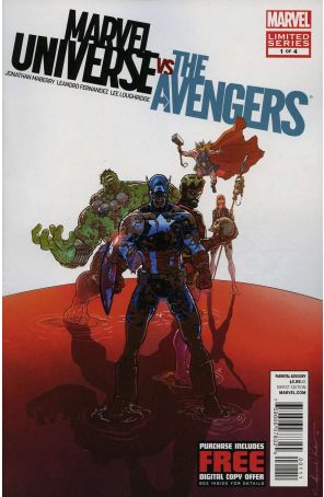 Marvel Universe Vs. The Avengers 1 published by Marvel with cover art by Aaron Kuder