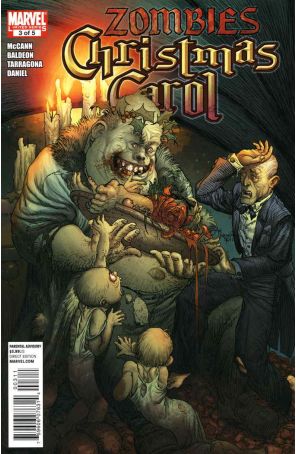Marvel Zombies Christmas Carol 3 published by Marvel with cover art by Michael W. Kaluta