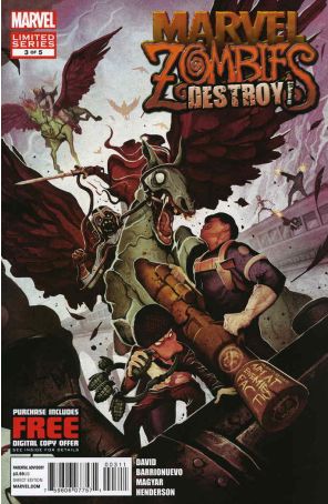 Marvel Zombies Destroy! 3 published by Marvel with cover art by Michael Del Mundo
