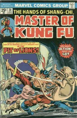 Master of Kung Fu 30 published by Marvel with cover art by Gil Kane