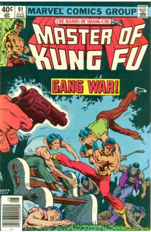 Master of Kung Fu 91 (Newsstand) published by Marvel with cover art by Mike Zeck