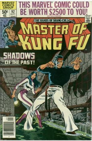 Master of Kung Fu 92 (Newsstand) published by Marvel with cover art by Mike Zeck