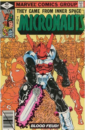 Micronauts (Vol. 1) 12 published by Marvel with cover art by Michael Golden