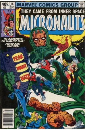 Micronauts (Vol. 1) 16 (Newsstand) published by Marvel with cover art by Michael Golden
