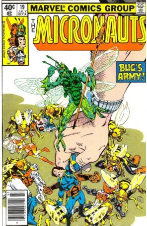 Micronauts (Vol. 1) 19 (Newsstand) published by Marvel with cover art by Michael Golden