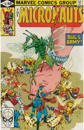 Micronauts (Vol. 1) 19 published by Marvel with cover art by Michael Golden