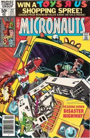 Micronauts (Vol. 1) 22 (Newsstand) published by Marvel with cover art by Michael Golden