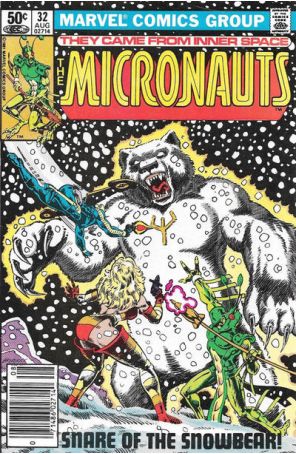 Micronauts (Vol. 1) 32 (Newsstand) published by Marvel with cover art by Pat Broderick