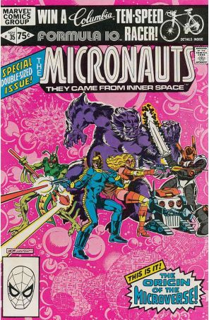 Micronauts (Vol. 1) 35 published by Marvel with cover art by Bob Layton