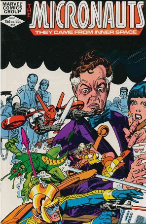 Micronauts (Vol. 1) 42 published by Marvel with cover art by Gil Kane