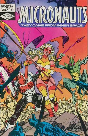 Micronauts (Vol. 1) 44 published by Marvel with cover art by Gil Kane