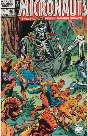 Micronauts (Vol. 1) 46 published by Marvel with cover art by Ed Hannigan