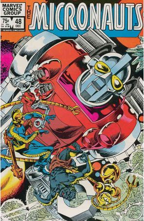 Micronauts (Vol. 1) 48 published by Marvel with cover art by Ed Hannigan