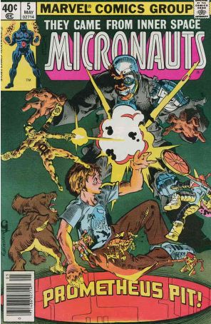 Micronauts (Vol. 1) 5 published by Marvel with cover art by Michael Golden