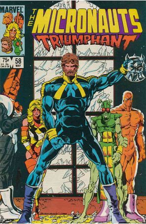 Micronauts (Vol. 1) 58 published by Marvel with cover art by Butch Guice