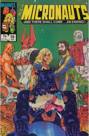 Micronauts (Vol. 1) 59 published by Marvel with cover art by Butch Guice
