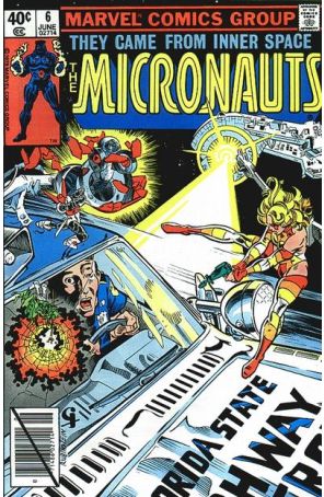 Micronauts (Vol. 1) 6 published by Marvel with cover art by Michael Golden