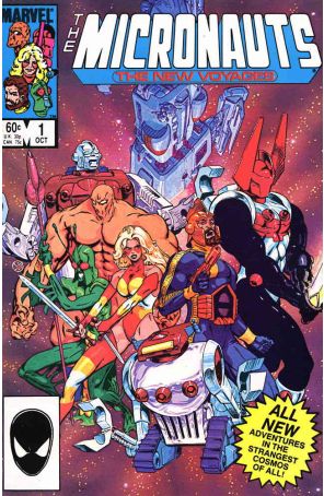 Micronauts (Vol. 2) 1 published by Marvel with cover art by Michael Golden