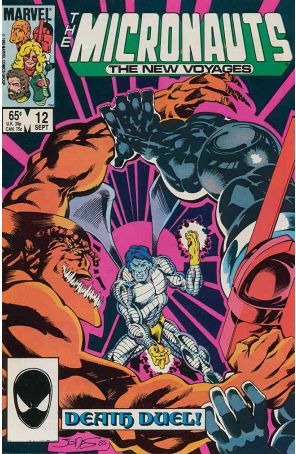 Micronauts (Vol. 2) 12 published by Marvel with cover art by Kelley Jones