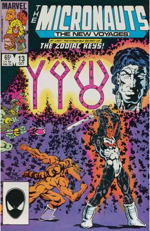 Micronauts (Vol. 2) 13 published by Marvel with cover art by Kelley Jones