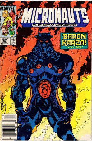 Micronauts (Vol. 2) 15 (Newsstand) published by Marvel with cover art by Kelley Jones