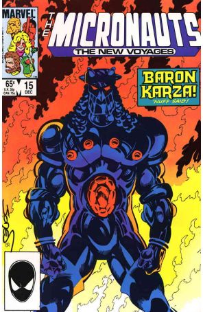 Micronauts (Vol. 2) 15 published by Marvel with cover art by Kelley Jones