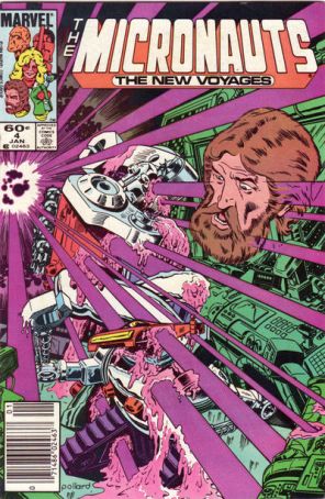 Micronauts (Vol. 2) 4 (Newsstand) published by Marvel with cover art by Keith Pollard