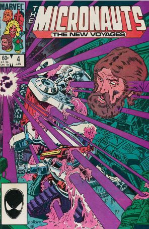 Micronauts (Vol. 2) 4 published by Marvel with cover art by Keith Pollard