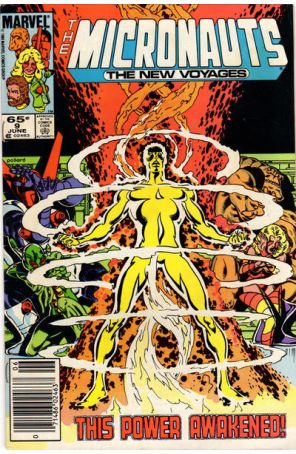 Micronauts (Vol. 2) 9 (Newsstand) published by Marvel with cover art by Keith Pollard