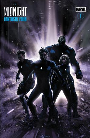 Midnight Fantastic Four 1F published by Marvel with cover art by Clayton Crain
