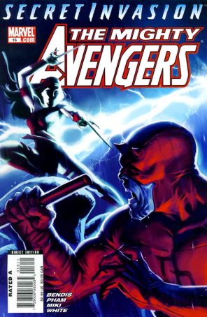 Mighty Avengers 16 published by Marvel with cover art by Aleski Briclot