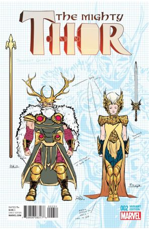 Mighty Thor (2nd Series) 2B published by Marvel with cover art by Russell Dauterman