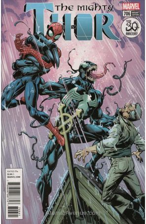 The Mighty Thor 706C published by Marvel with cover art by Mark Bagley