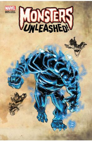 Monsters Unleashed (2nd Series) 5B published by Marvel with cover art by Adam Kubert